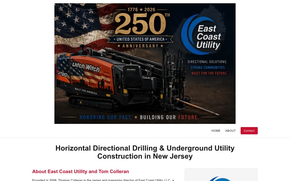 East Coast Utility homepage